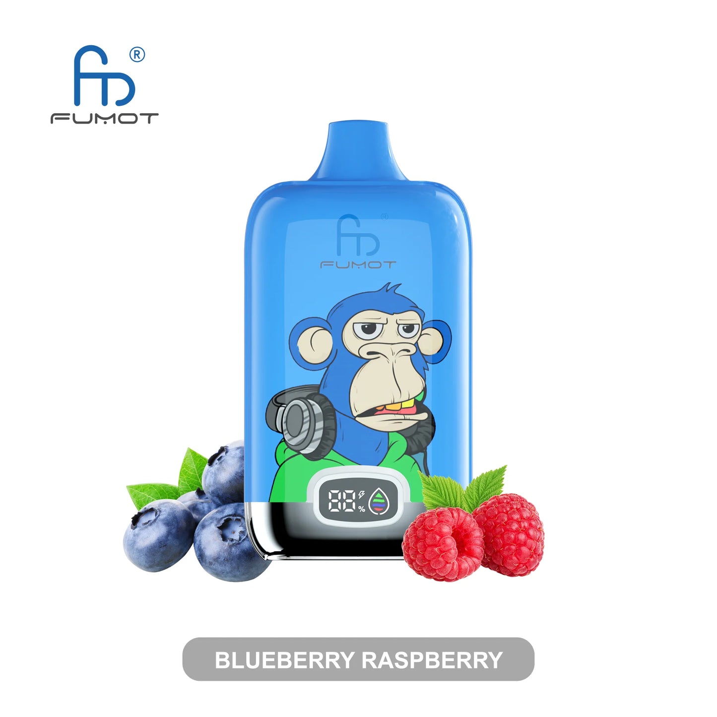 Random Digital Box 12000 Display Vape Device 2PC (4/40 Blueberry Raspberry）