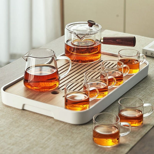 Eight-piece Glass Tea Set