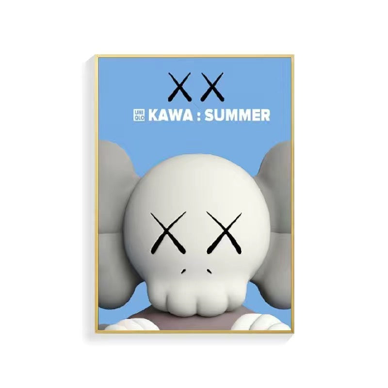 Art painting with Frame 30*40 Kaws