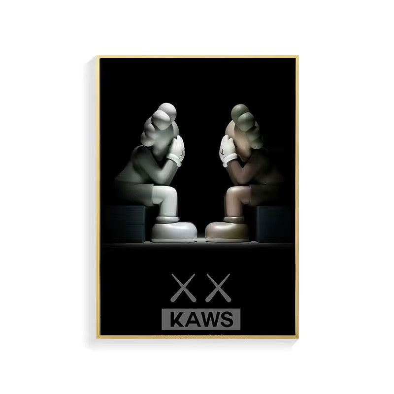 Art painting with Frame 30*40 Kaws