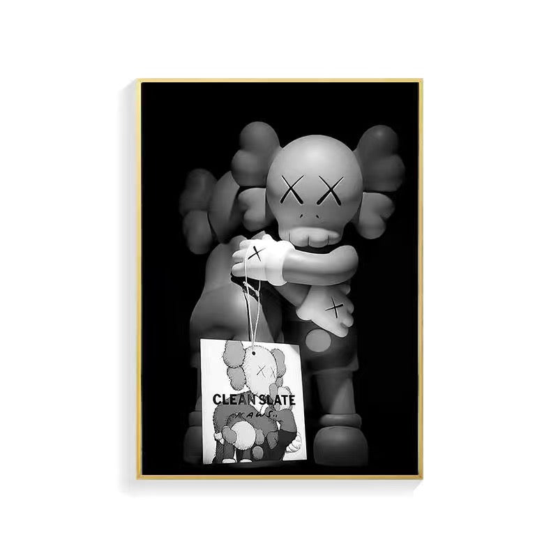 Art painting with Frame 30*40 Kaws