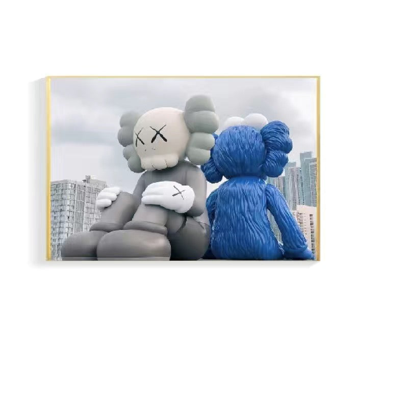 Art painting with Frame 30*40 Kaws