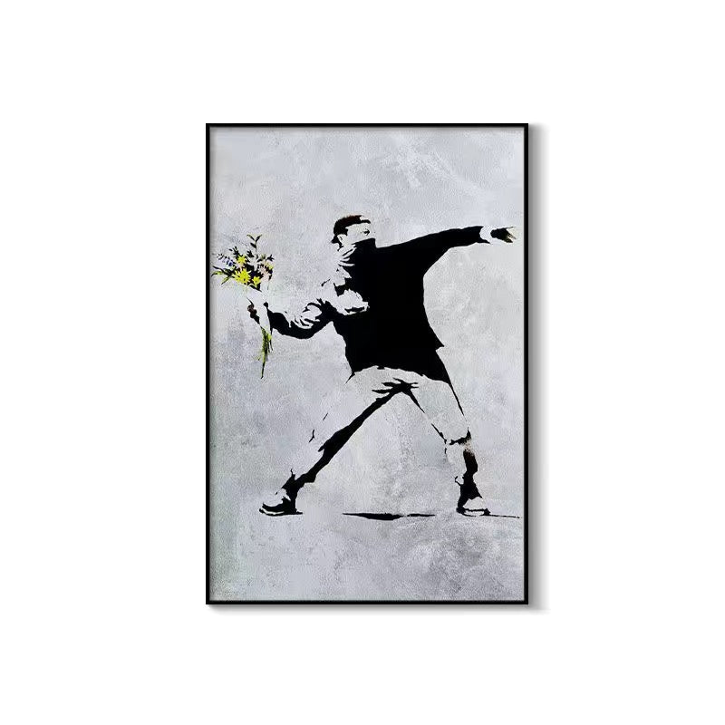 Art painting with Frame 30*40 Banksy