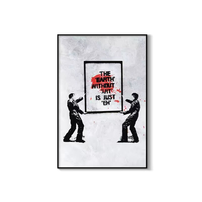 Art painting with Frame 30*40 Banksy