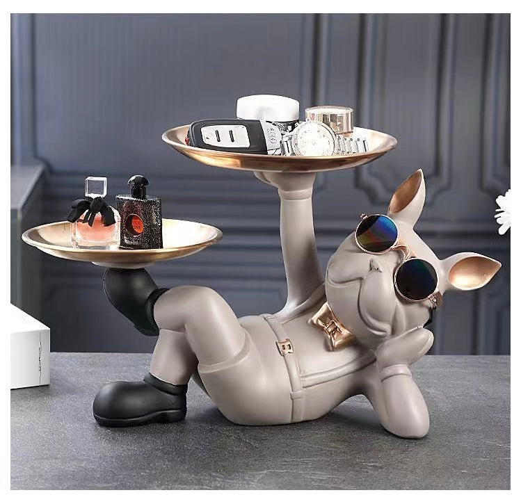 French Bulldog Table Decorative Black/Gray