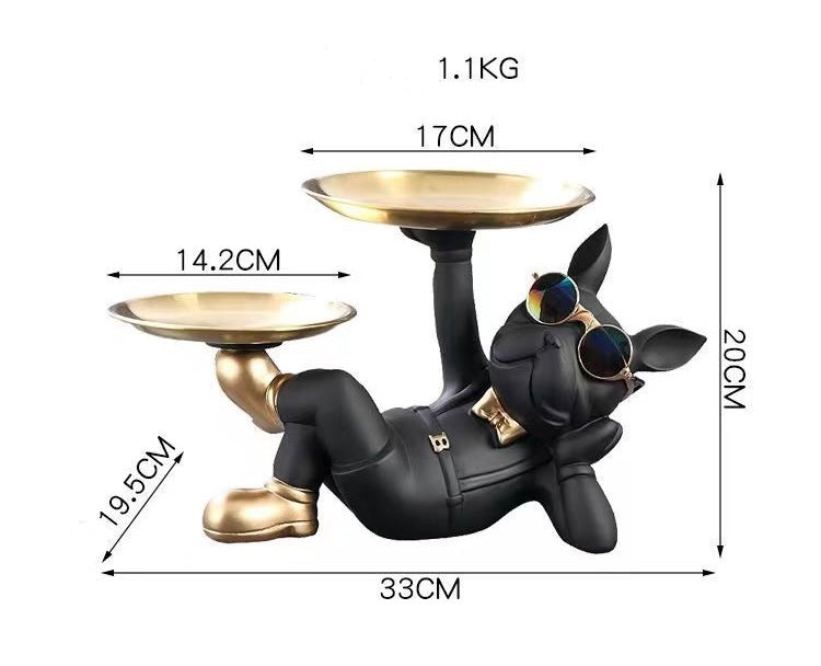 French Bulldog Table Decorative Black/Gray