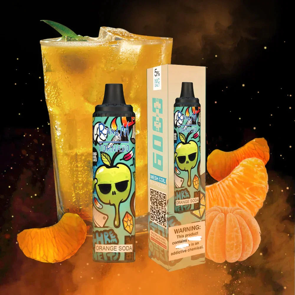 Randm Tornado 6000 Vape Pod Device 2PC (9/30 Orange Soda ）