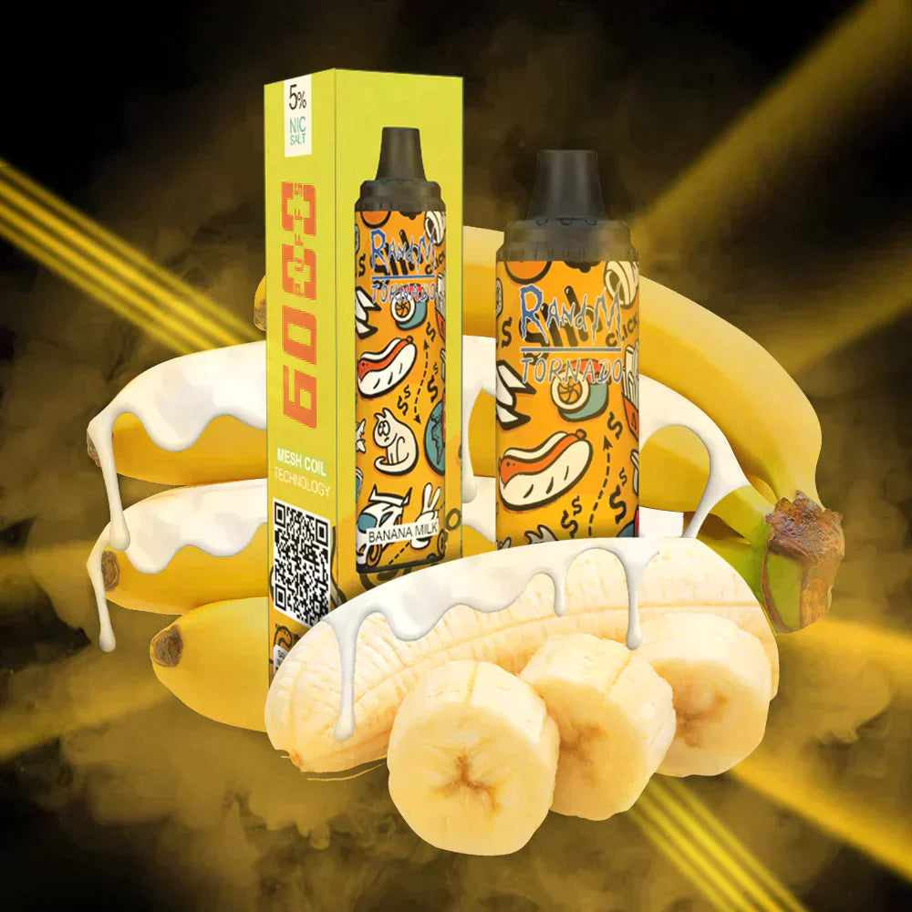 Randm Tornado 6000 Vape Pod Device 2PC (10/30 Banana Milk ）