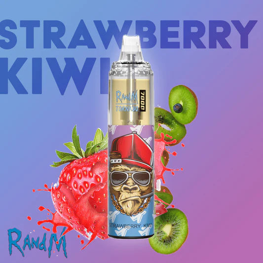 Randm Tornado 7000  Airflow Control Vape Device 2PC (21/50 Strewberry Kiwi ）