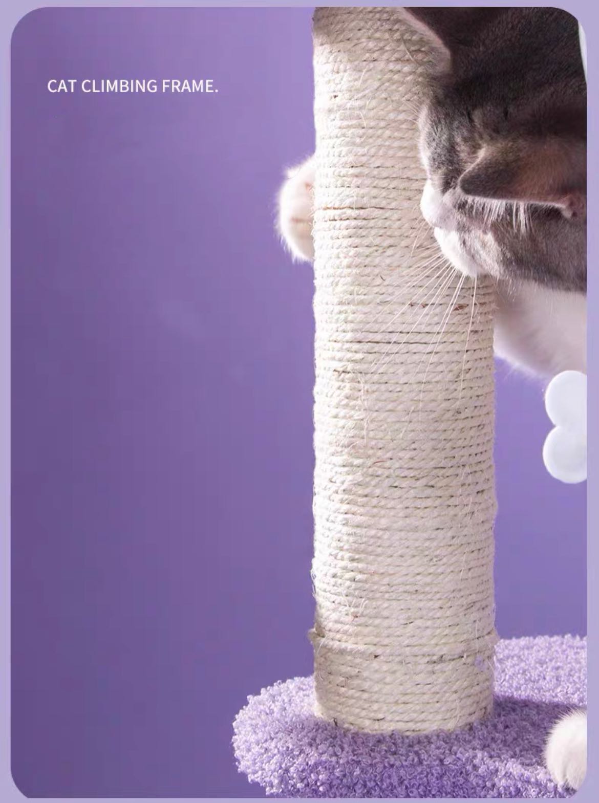 1pc Integrated Cute Cat Scratching Post, 108cm Cat tree